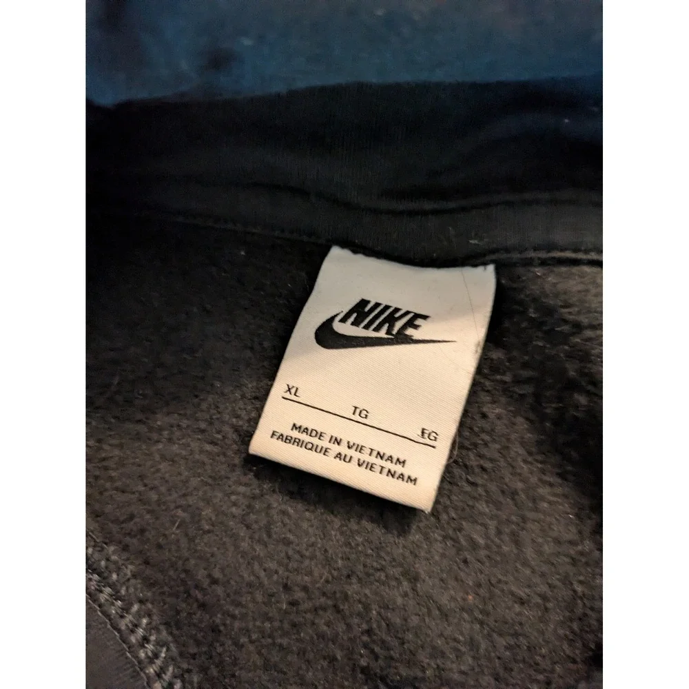 Nike Swept Wing Swoosh Blueprint‎ Black Graphic Hoodie Sweatshirt Men XL